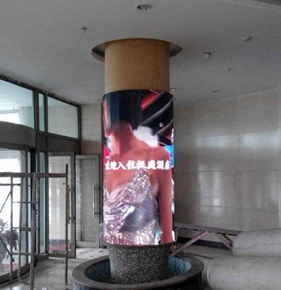 齐齐哈尔·汉庭快捷酒店·P5圆柱型全彩LED显示屏