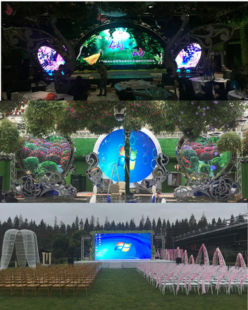 红事会（常州）室内P4电动开合LED电子屏